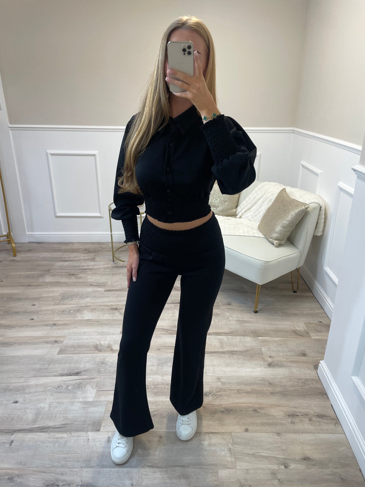 Button Flared Lounge Sets