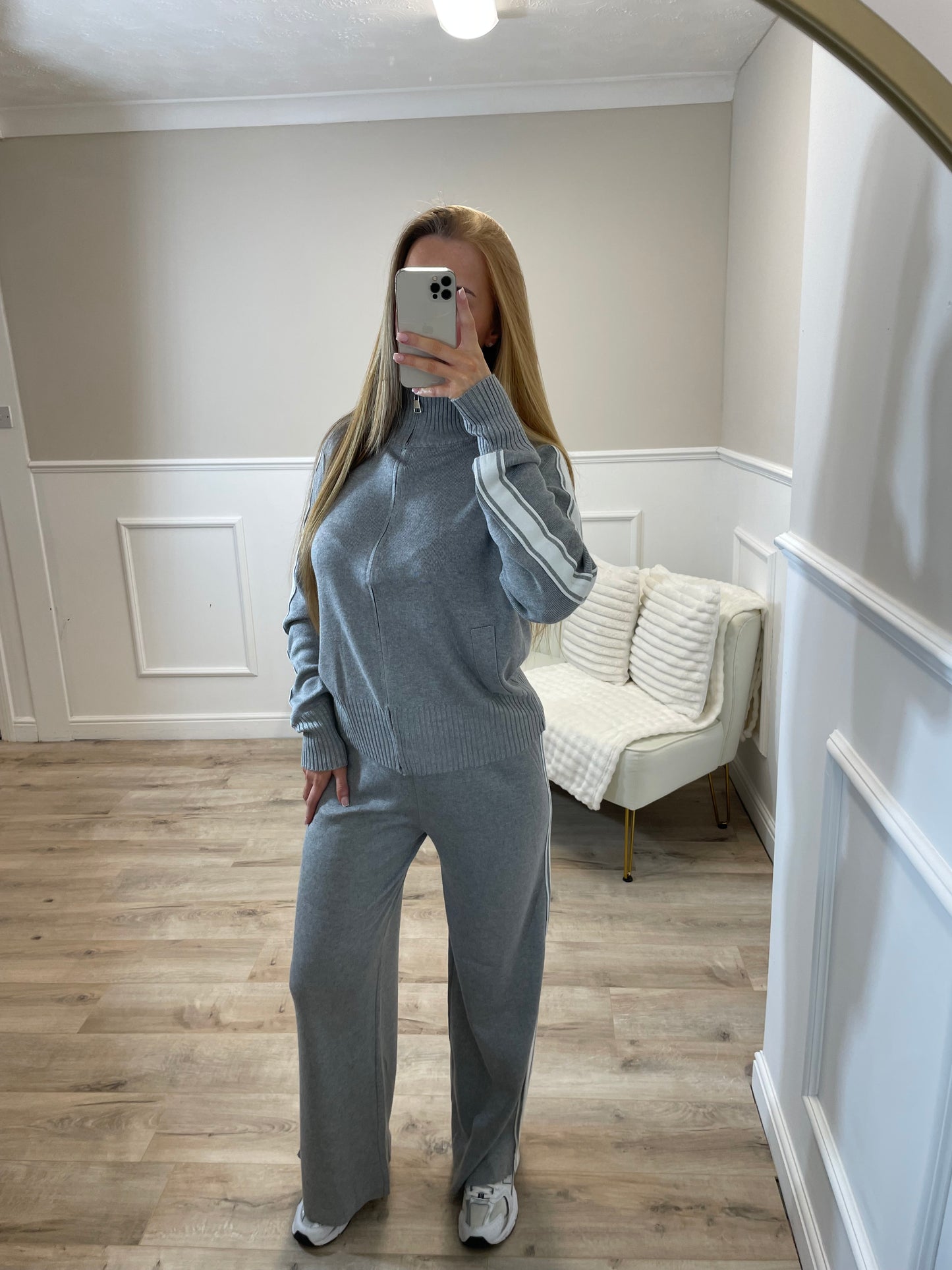 Grey Zip Up Tracksuit