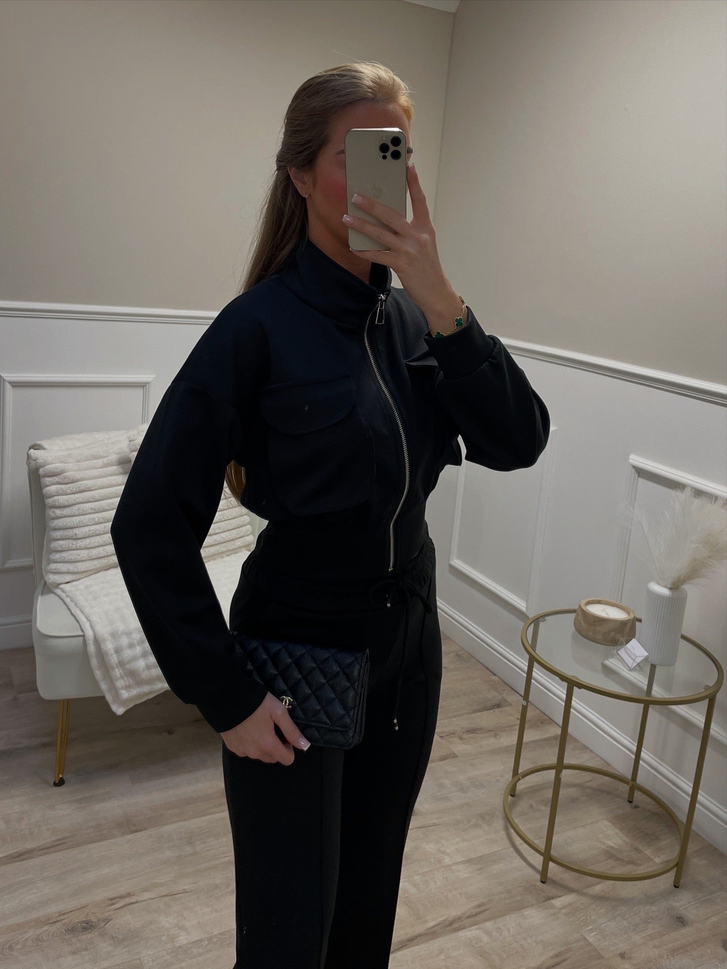 Gold Zip Pocket Lounge Set
