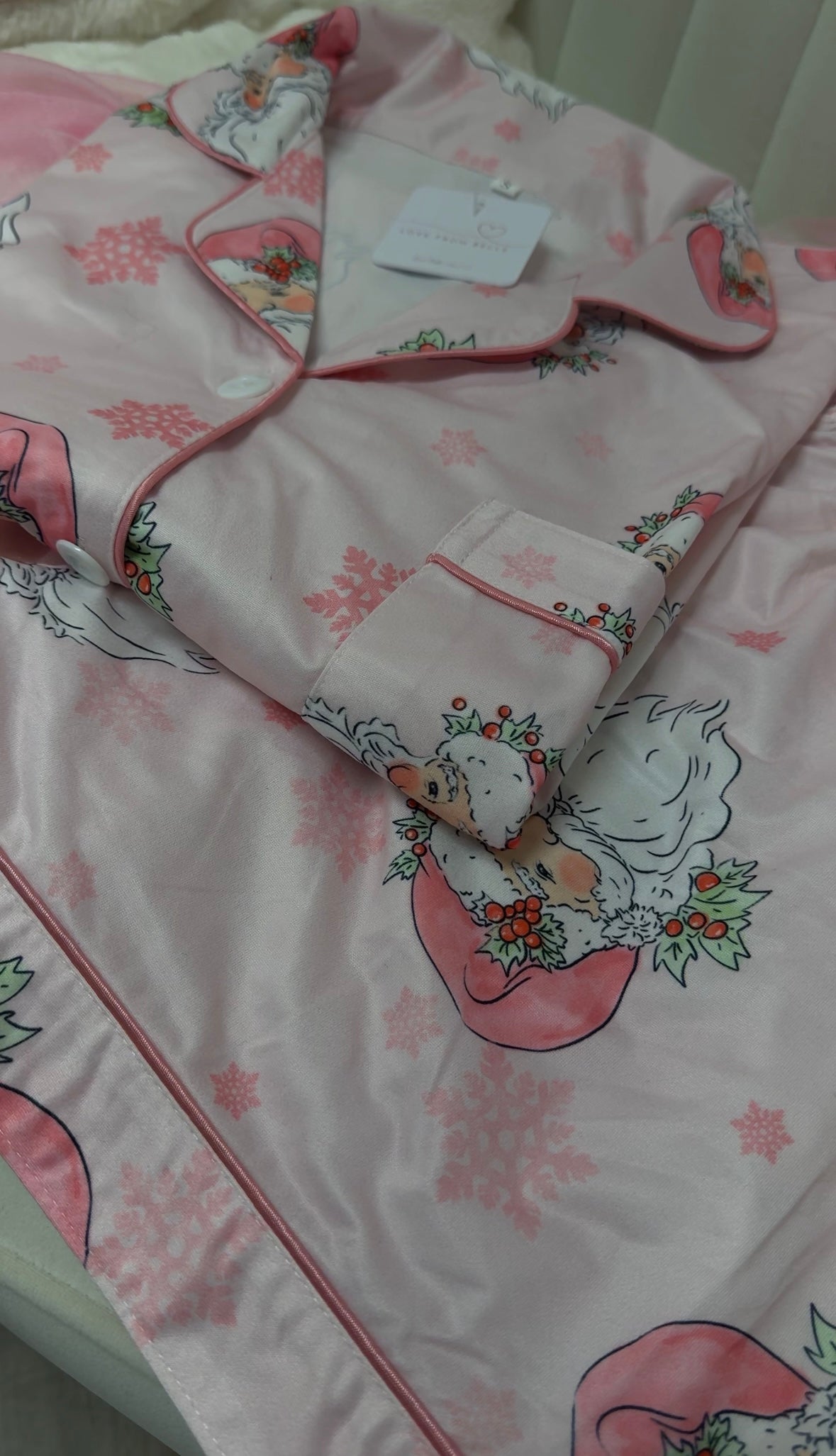 Pink Santa Short Pyjamas