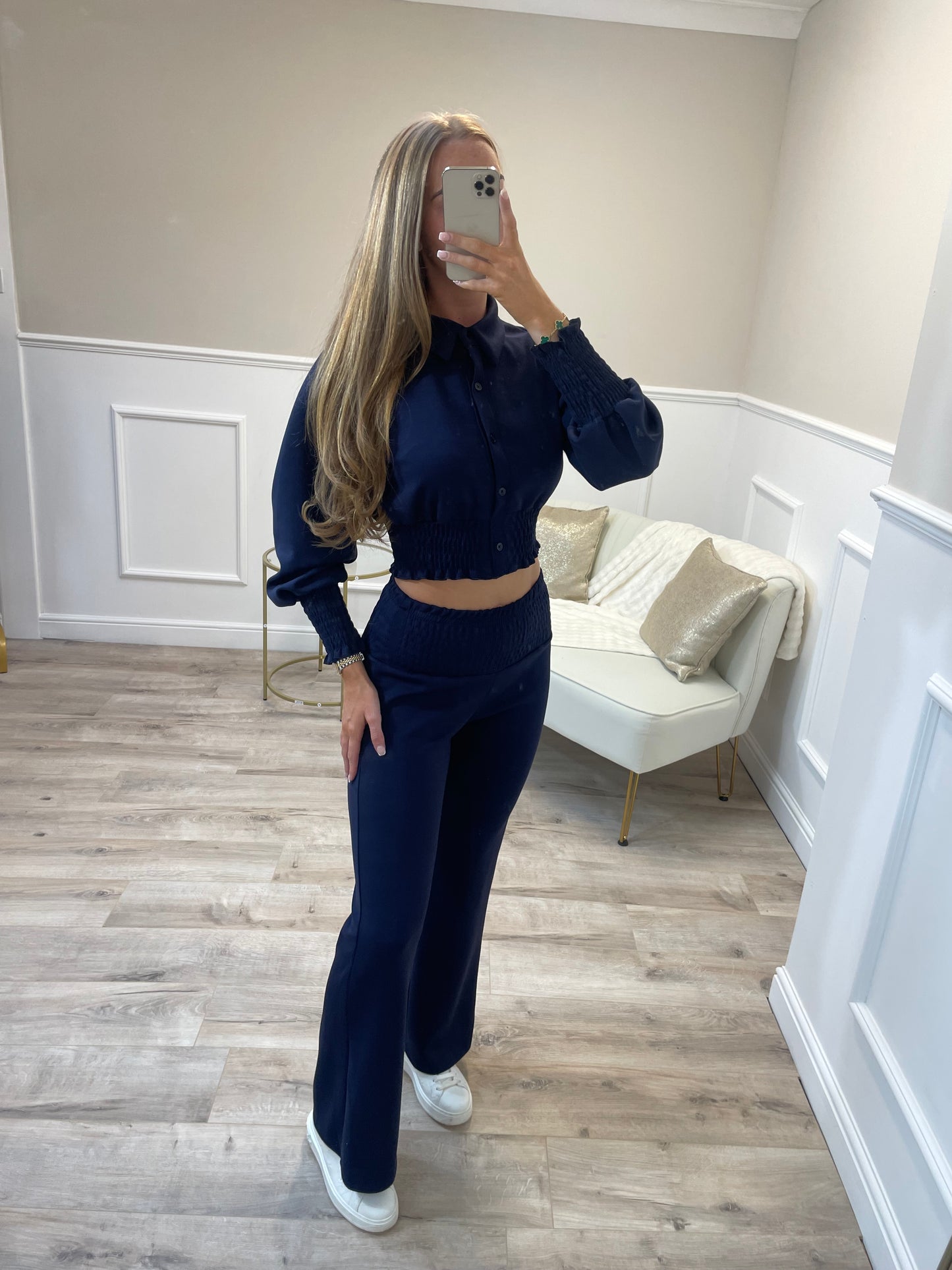 Button Flared Lounge Sets