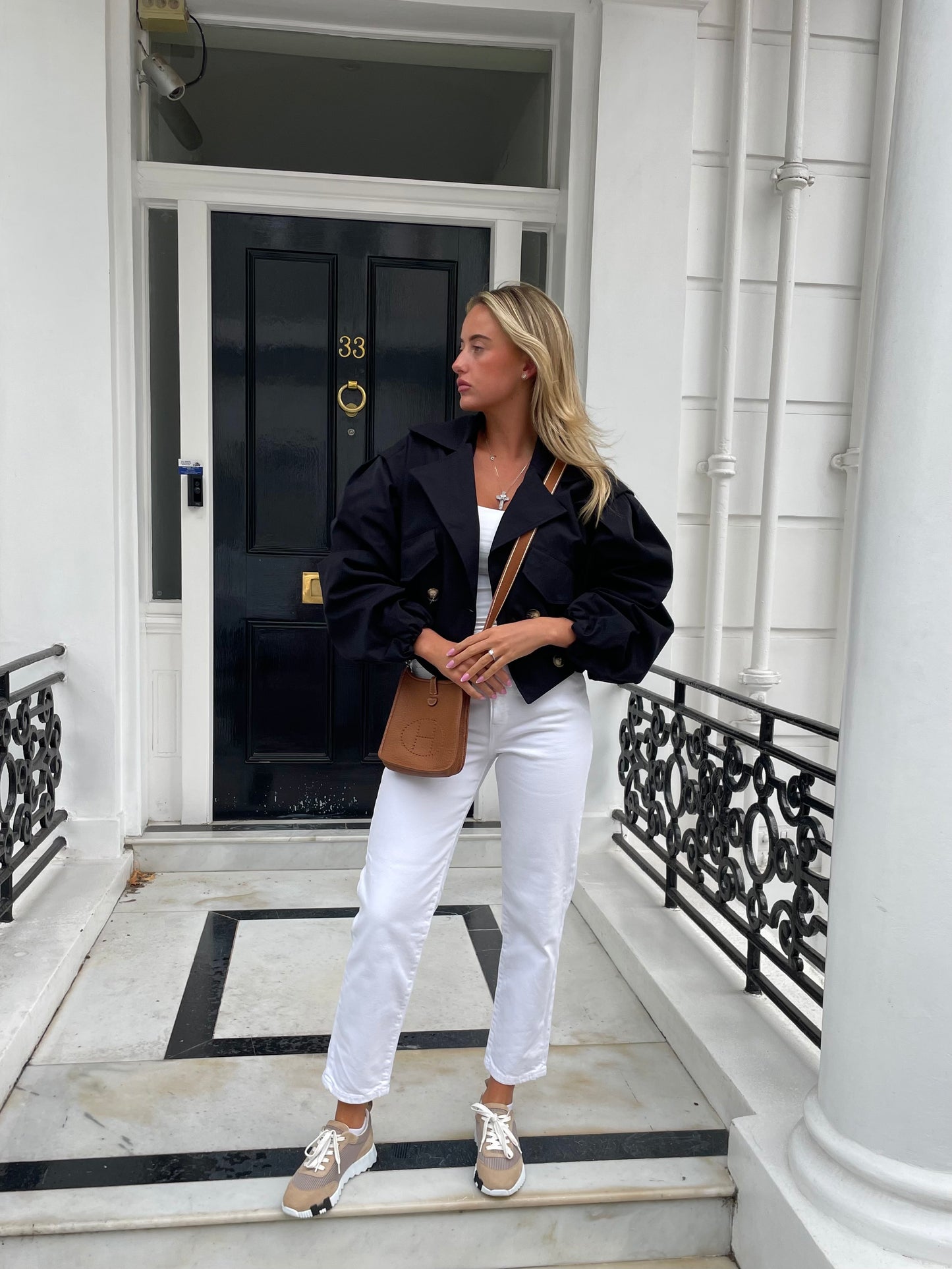 Balloon Sleeve Crop Jacket