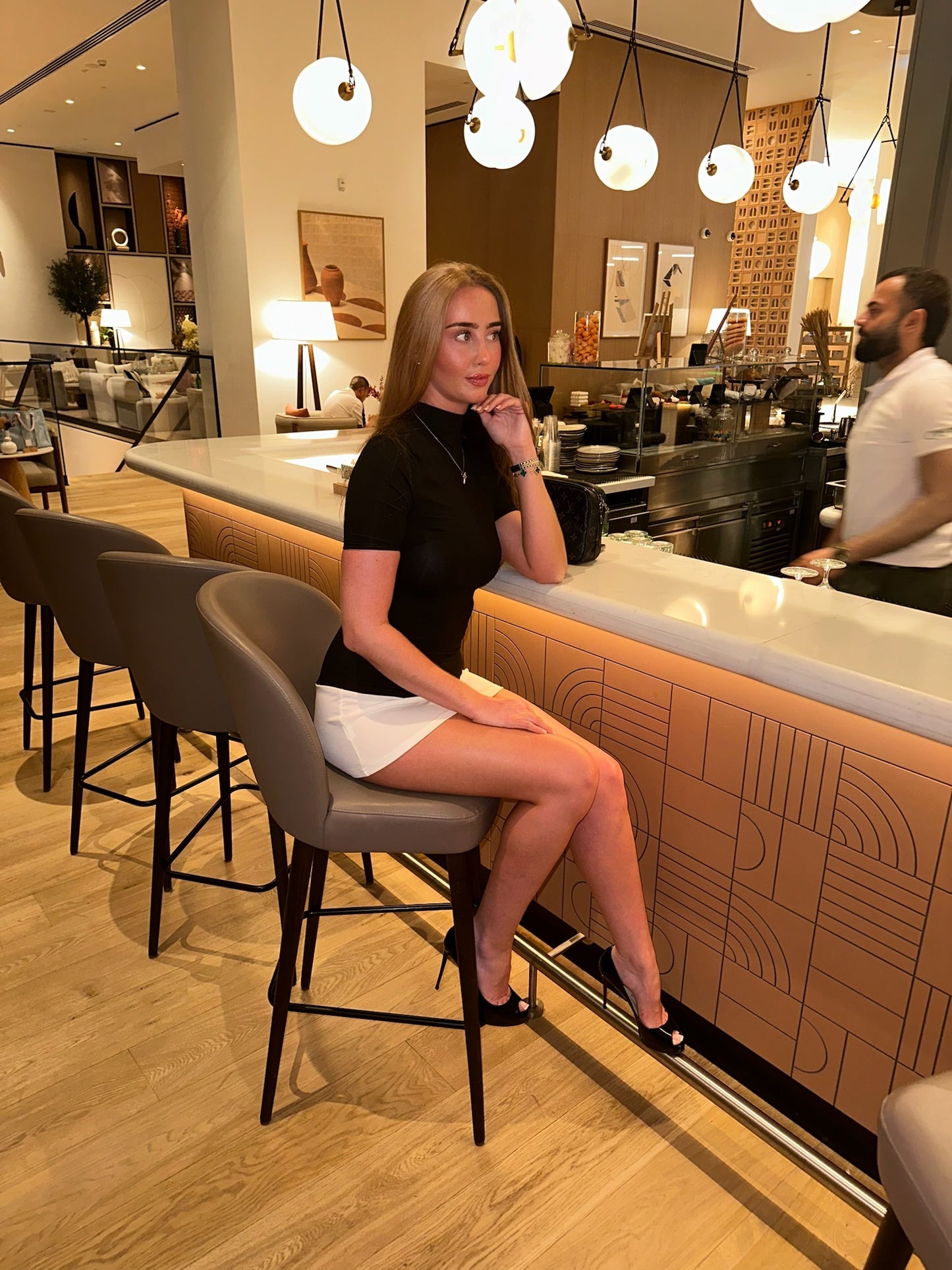 High Neck Mini Dress