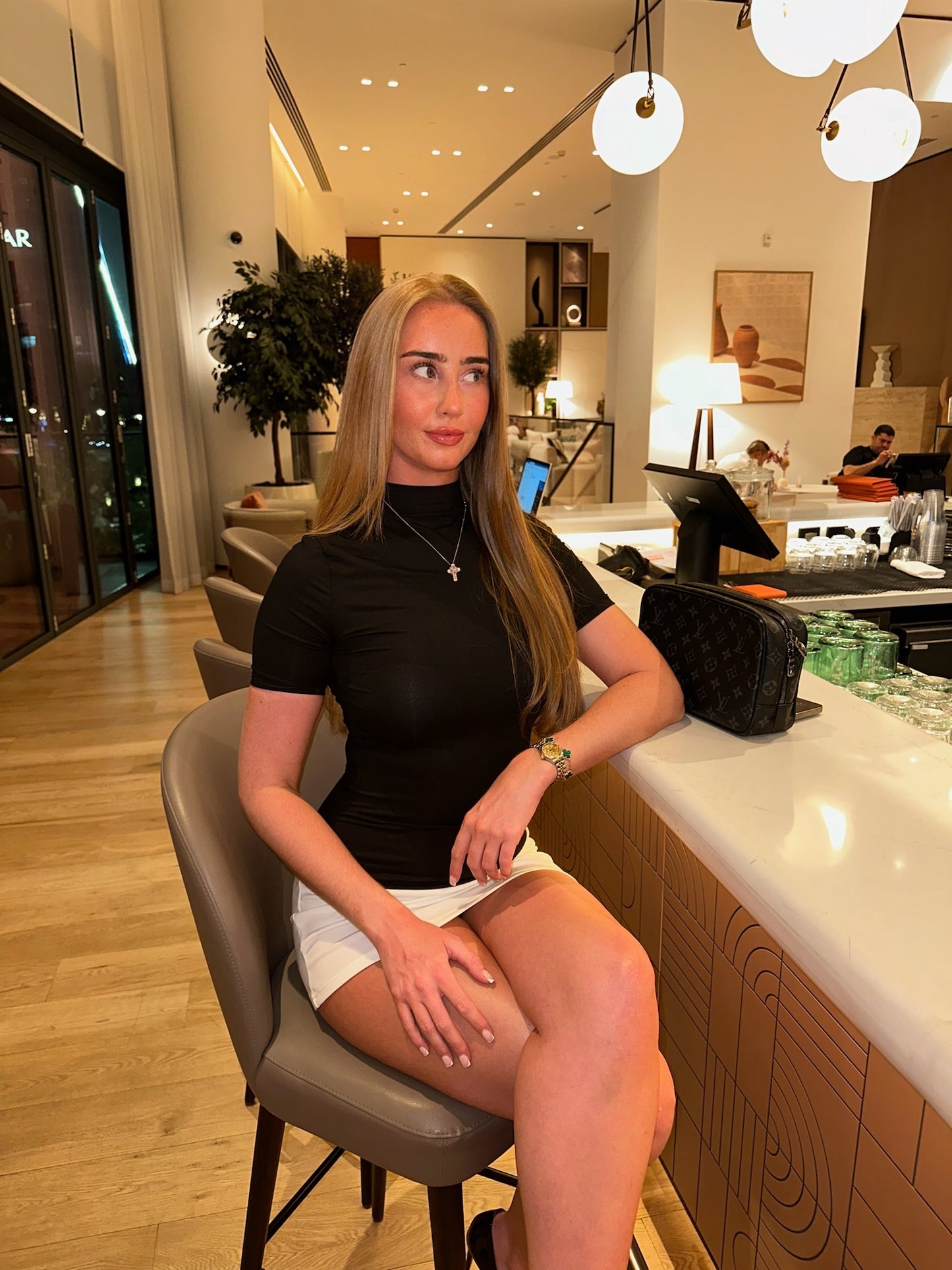 High Neck Mini Dress