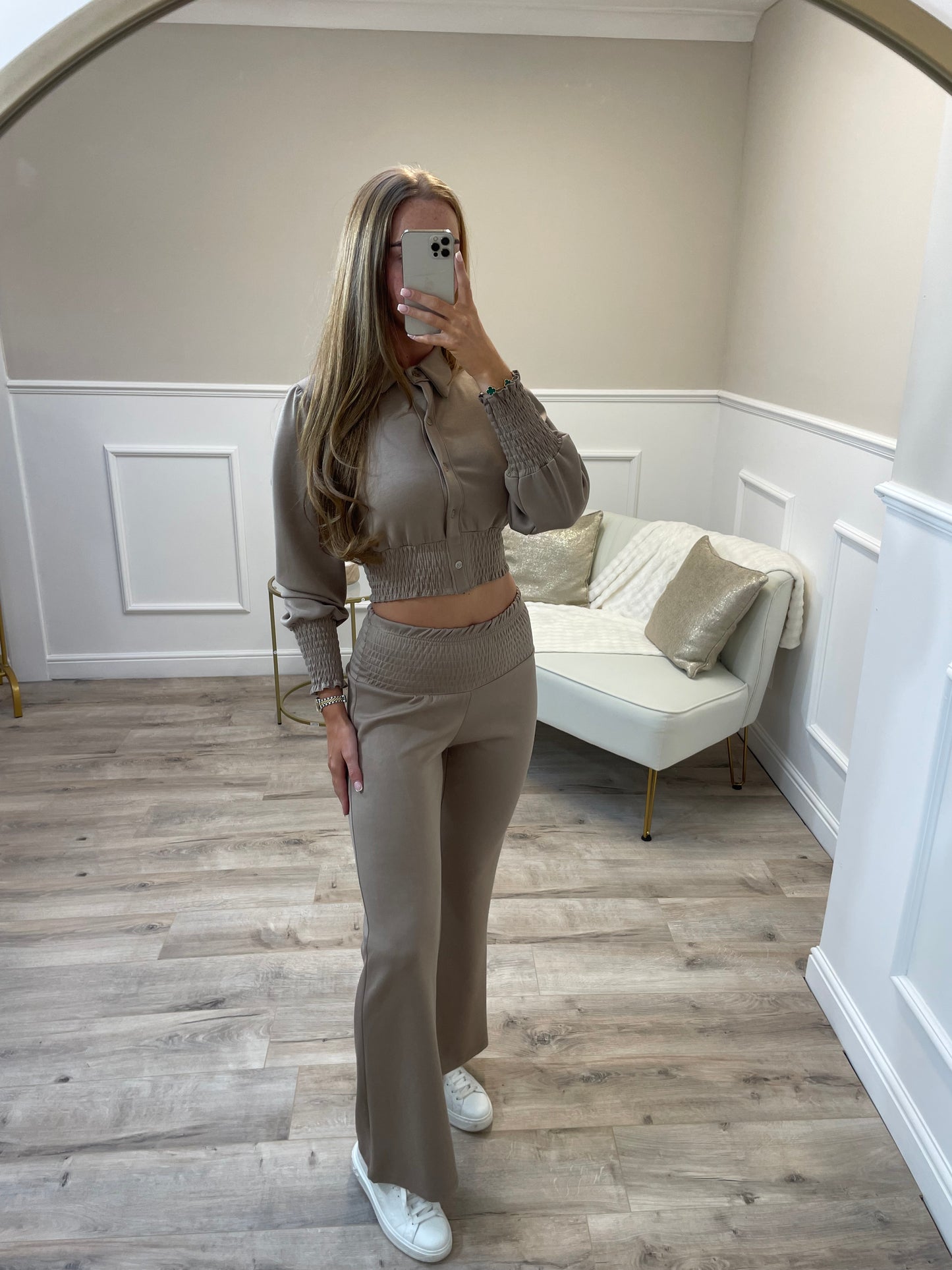 Button Flared Lounge Sets