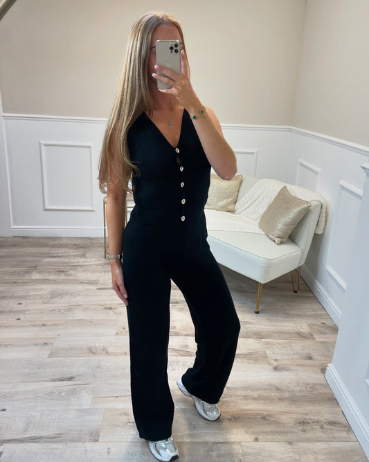 Knitted Button Lounge Set