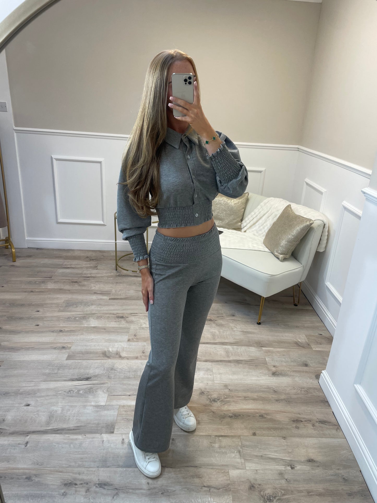 Button Flared Lounge Sets