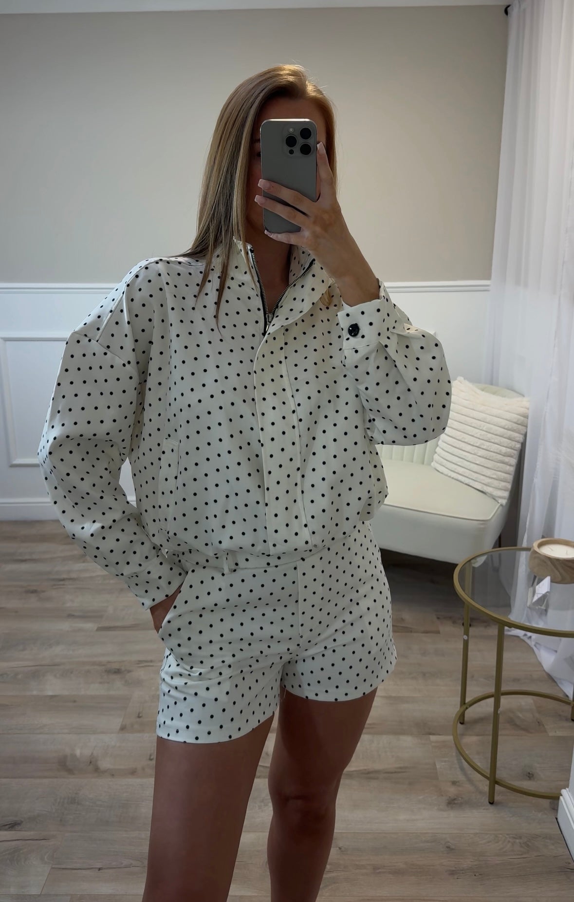 Polka Dot Jacket Set