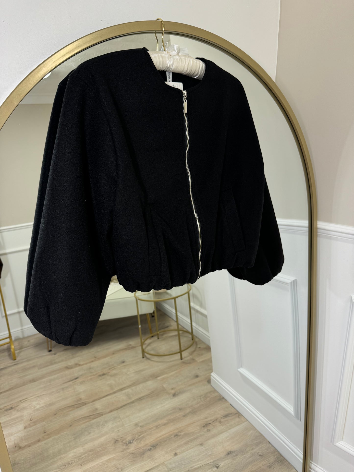 Fleece Zip Up Bomber Jacket