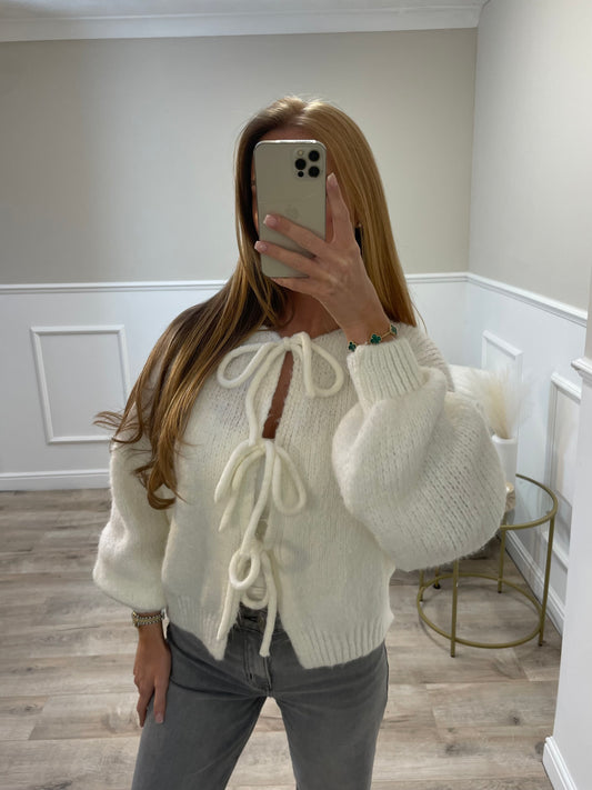 Tie Knit Cardigan
