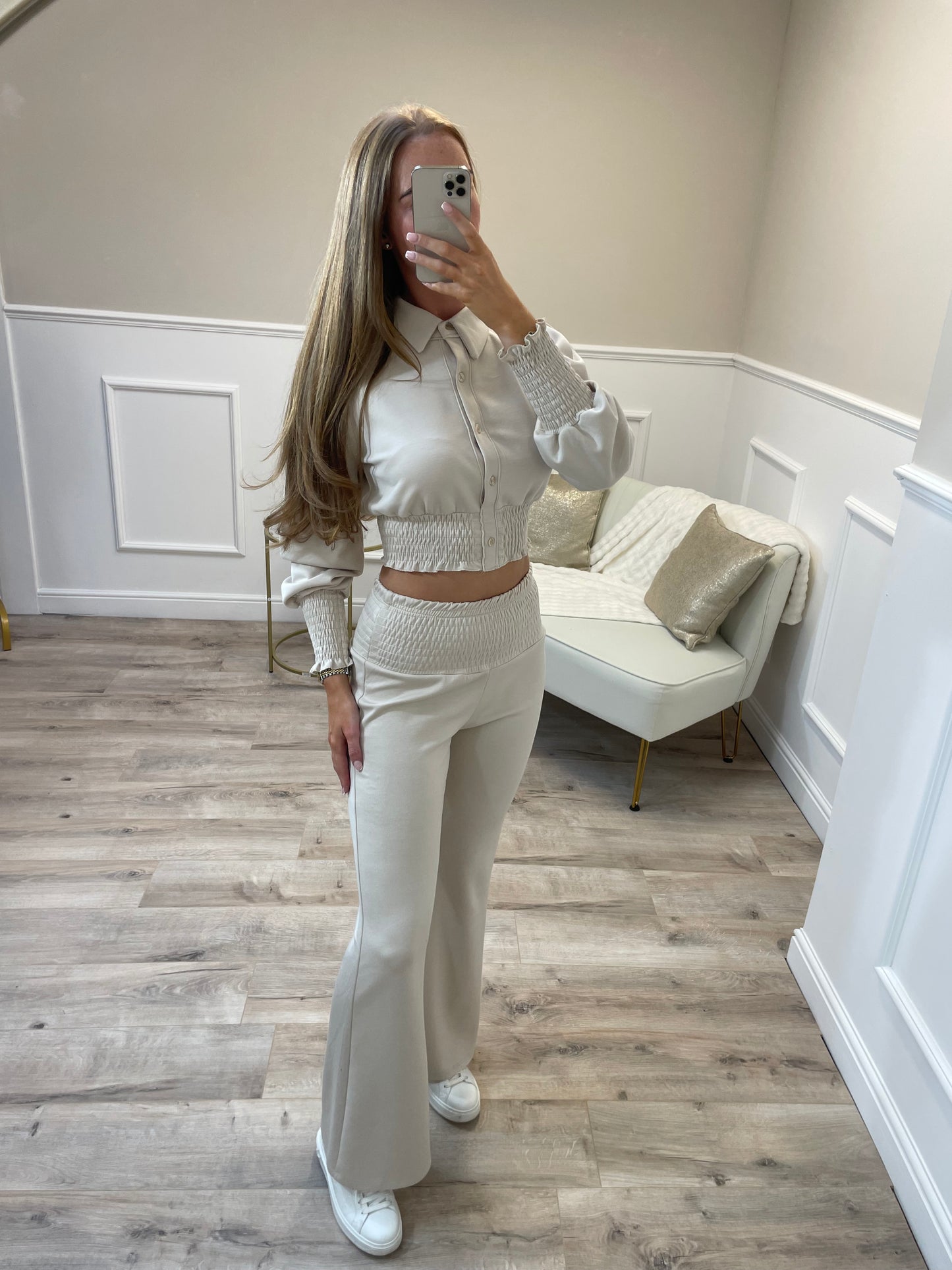 Button Flared Lounge Sets