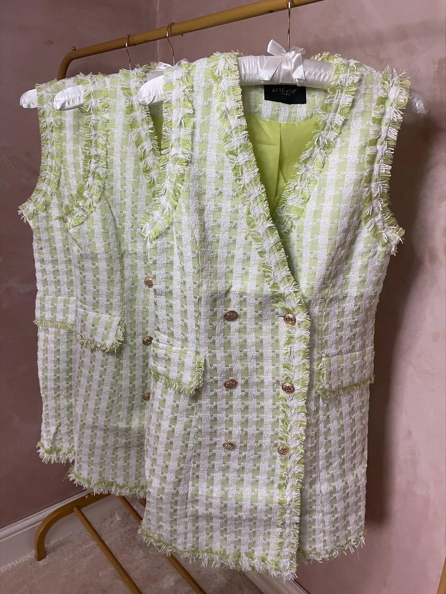 Green Tweed Dress